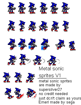 Metal Sonic Sprite Sheet, HD Png Download - 1096x616(#6175281