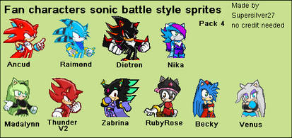 Fan Characters sonic battle style pack 4
