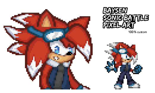 Sonic battle pixel art:  Baysen