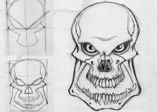How to Draw a Skeleton, Easy Drawing Art