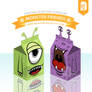 Monsters Favor Gift Box - Party Printables