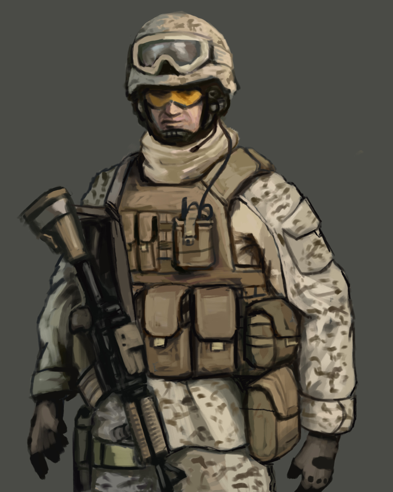 USMC soldier speed painting