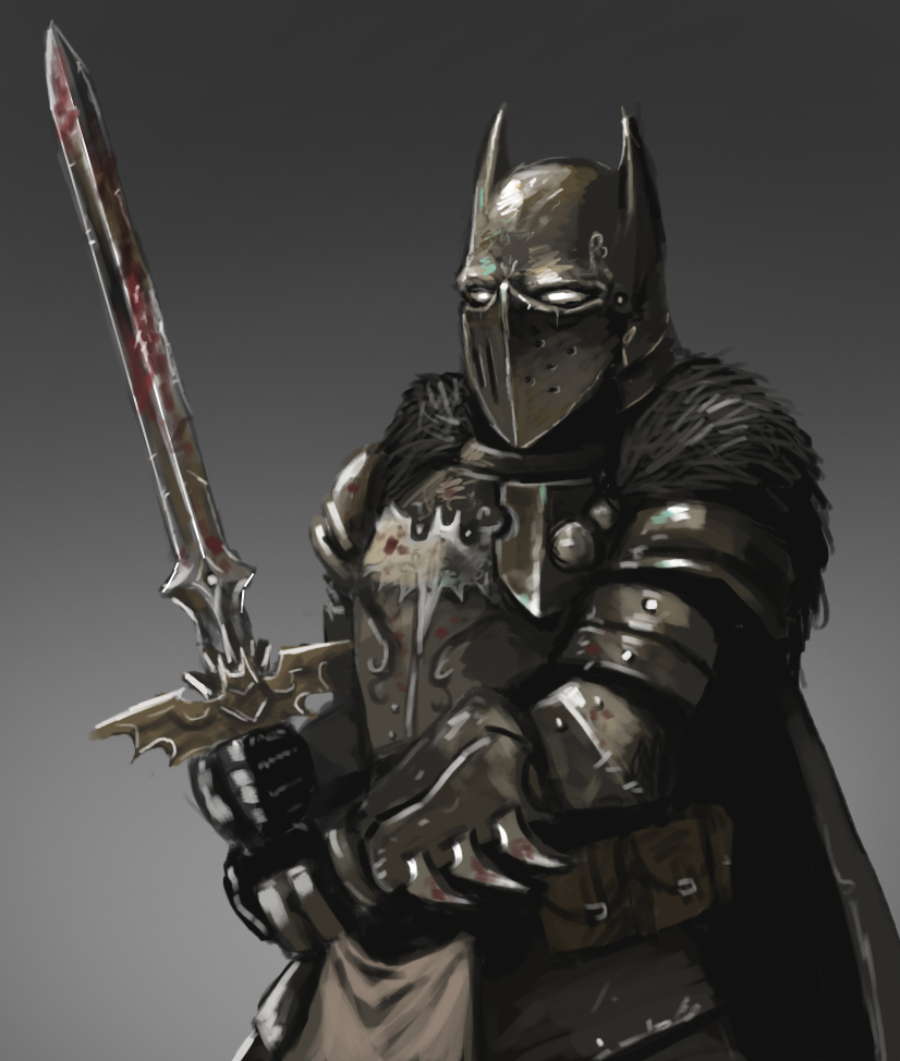 fantasy redesigned Batman sketch: the dark knight