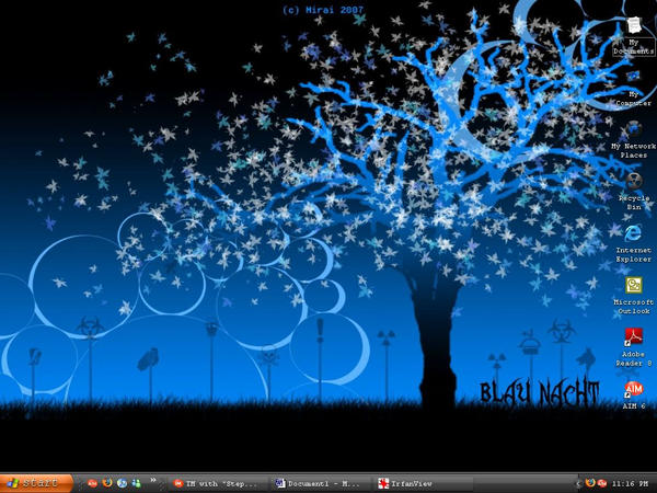 Blau Nacht Desktop