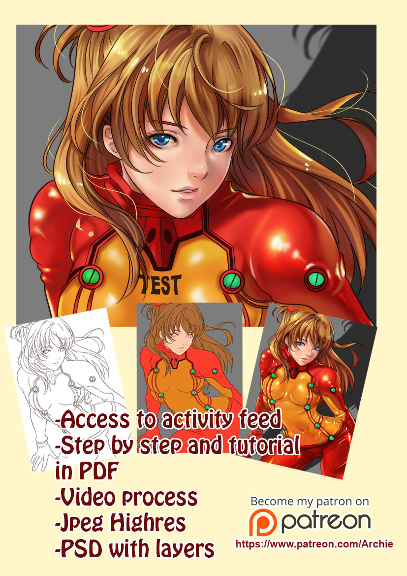 Shoryu Asuka Langley fanart