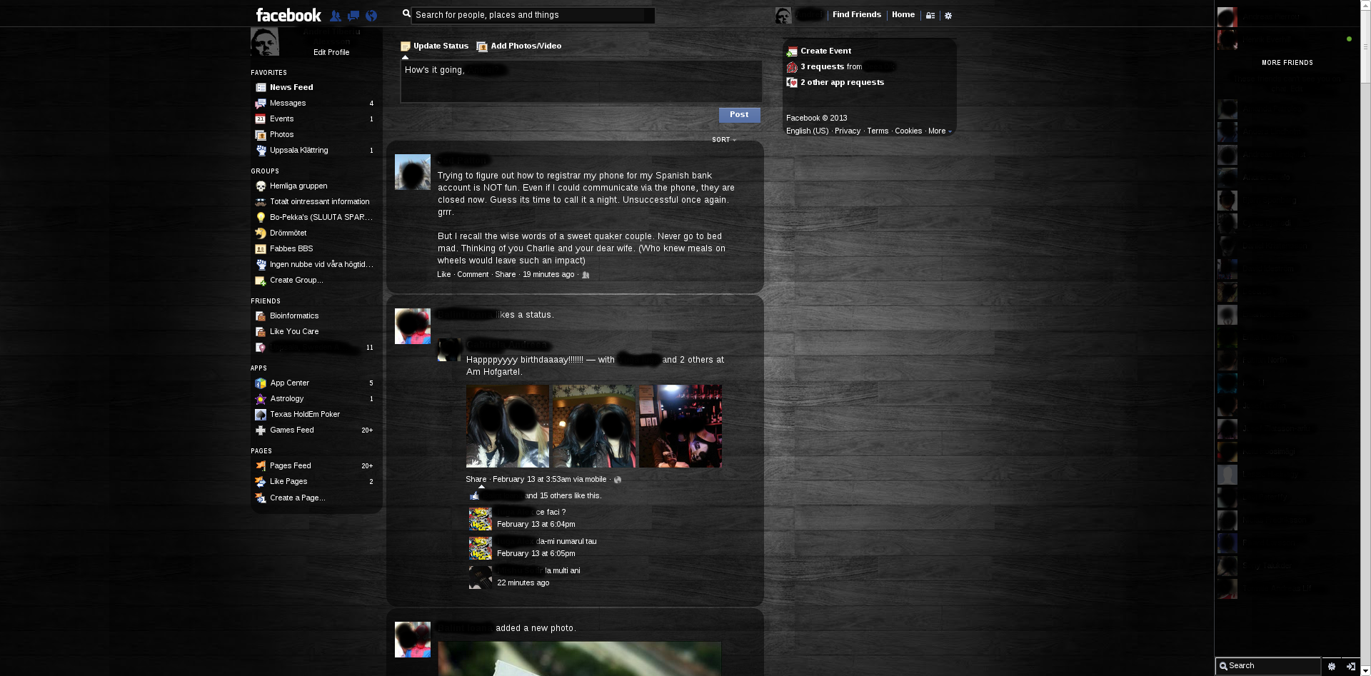 Black Transparent Facebook Style