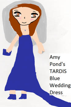 Amy Pond's TARDIS Blue Wedding Dress