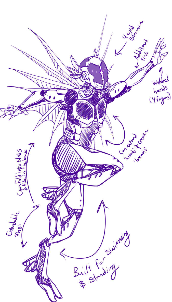 Aquatic robot concept by SilentReaperNeku on DeviantArt