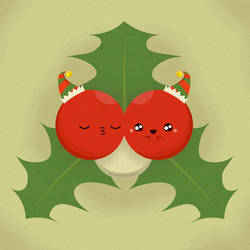 Kissing Mistletoe Berries