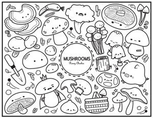 Mushroom Colouring Sheet