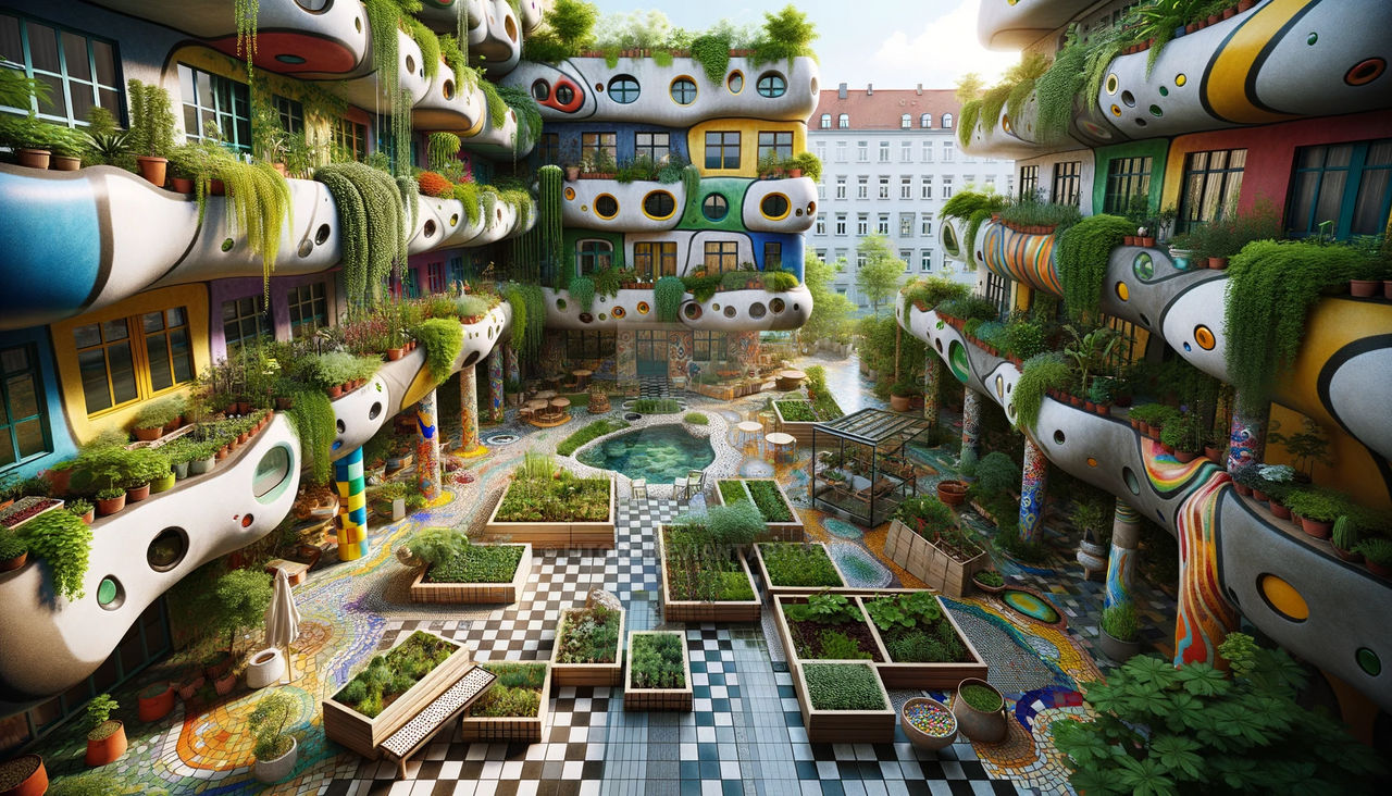 Fitore Hundertwasser-style apartment building by fitore on DeviantArt