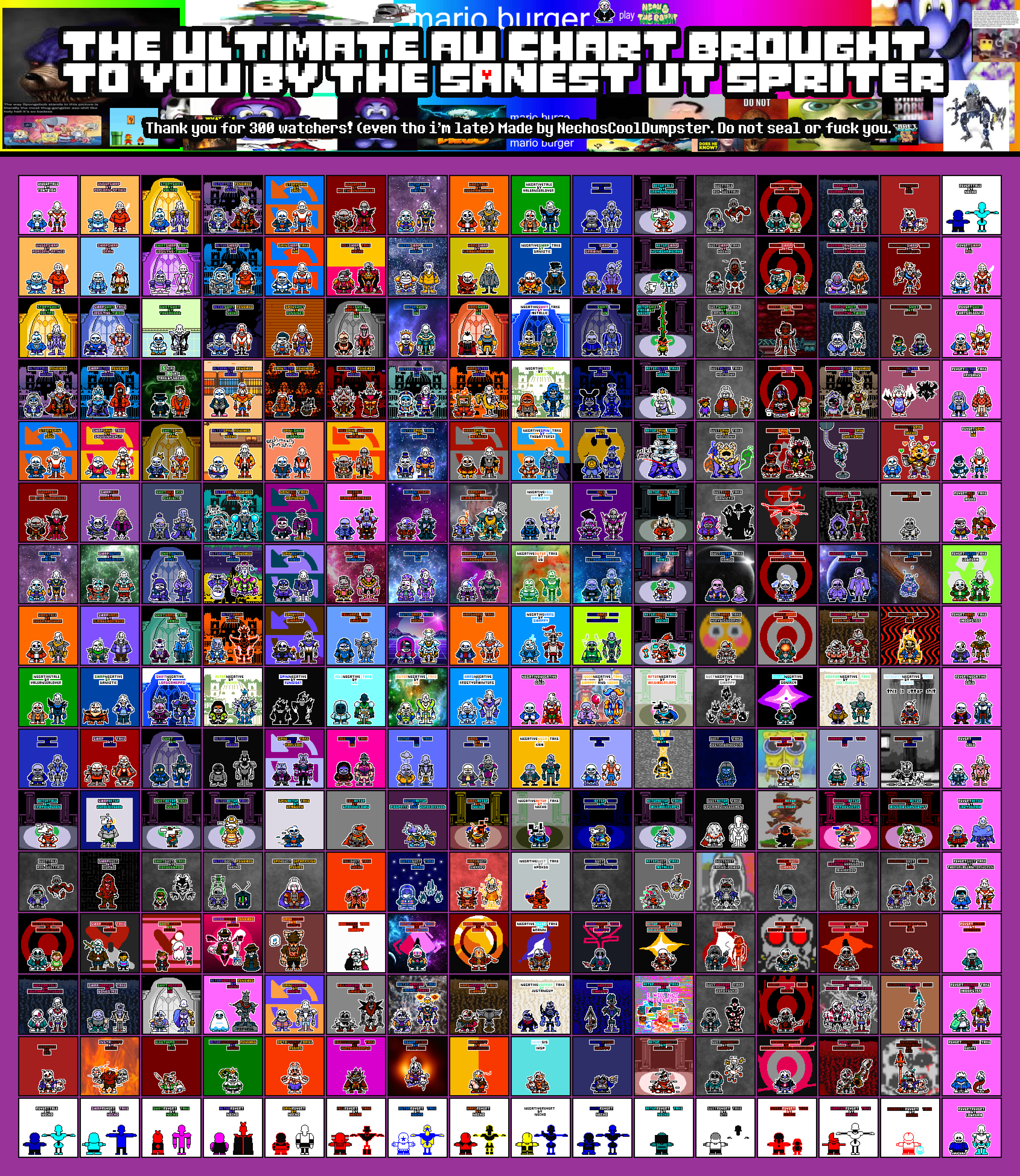 Undertale AU tier list by PK2018 on DeviantArt