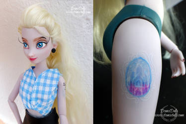 Elsa and Anna Rockabilly Pinup custom doll