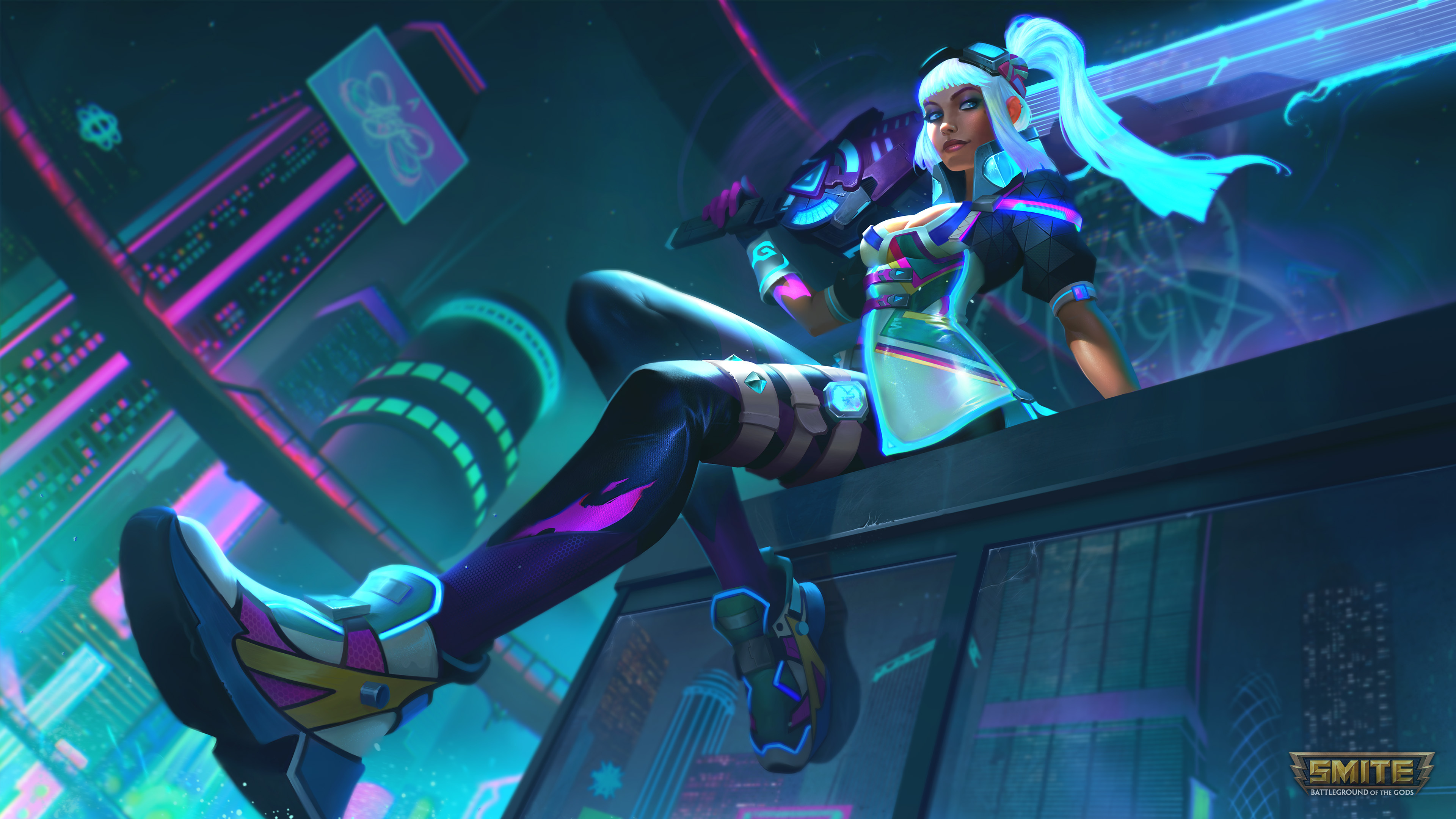 Freya Rapture Neon Freya - Neon Pulse by MarmaduX-Smite on DeviantArt