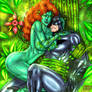 Poison Ivy captures Batman - colored