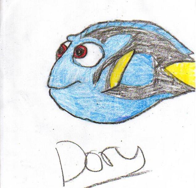 sloppy drawing of dory