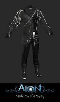 AION Male Outfit Spiky