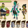 World of Zombies - Main Characters zombiefied
