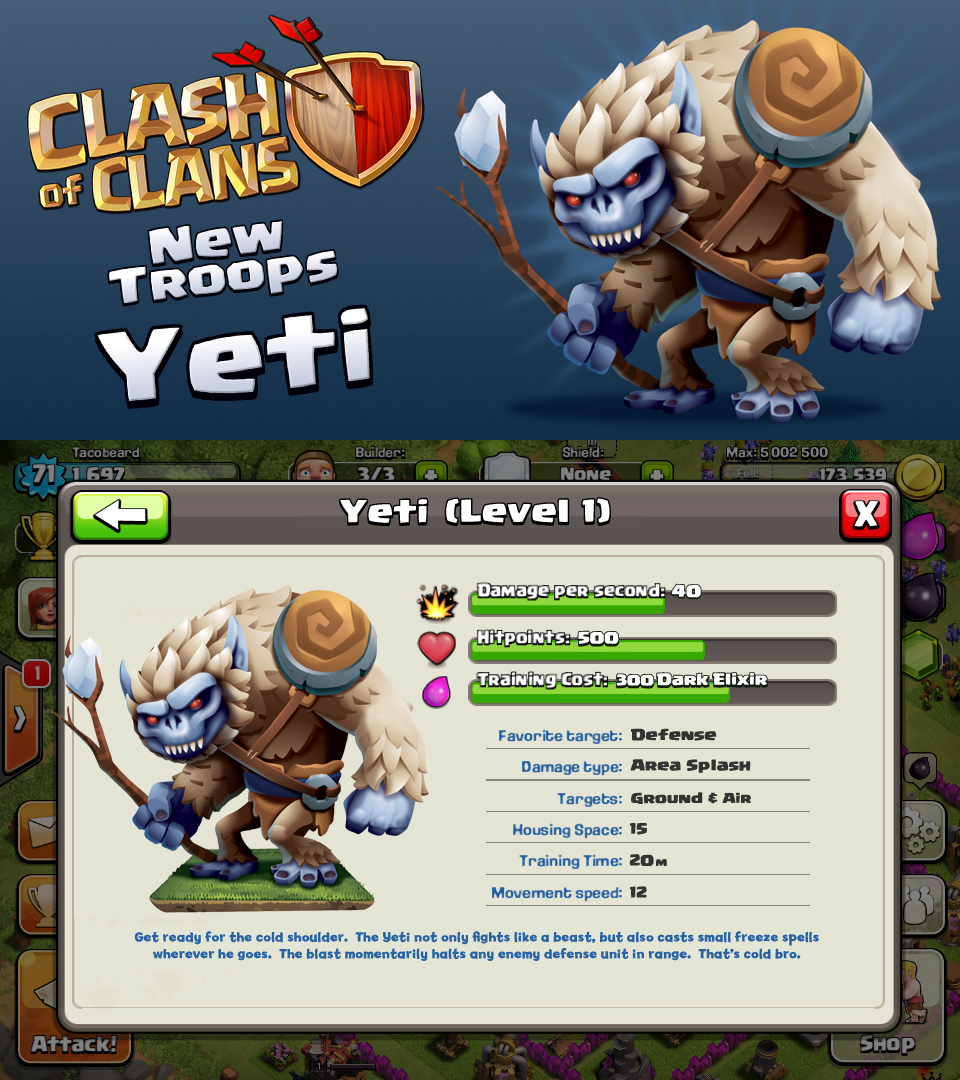 Clash of Clans Yeti