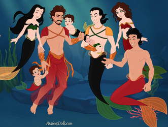 Royal Ironfrost Mermaid Family -Loki male version by neniths