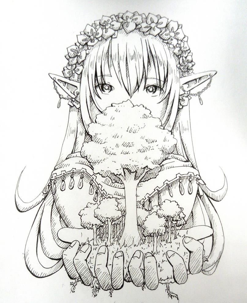 Inktober 2018 - Forest (1) by YuneMeko