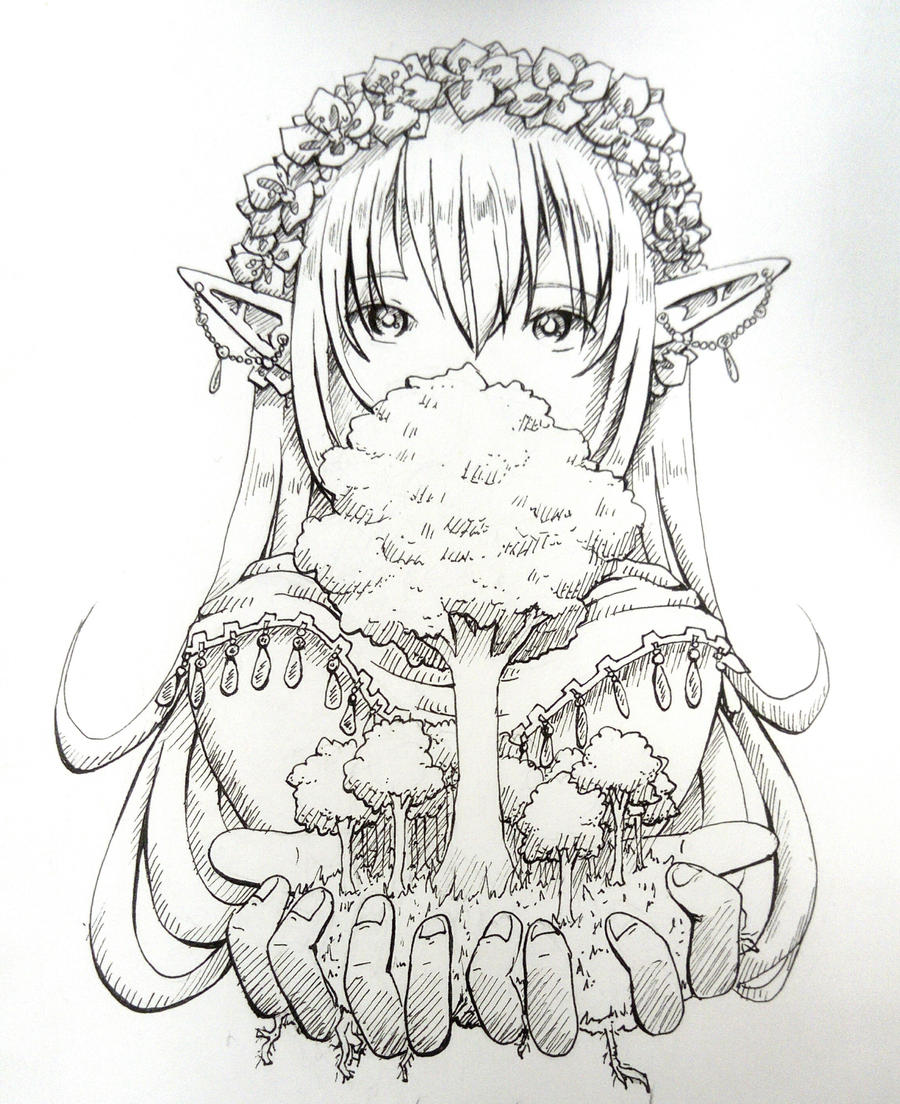 Inktober 2018 - Forest (1) by YuneMeko