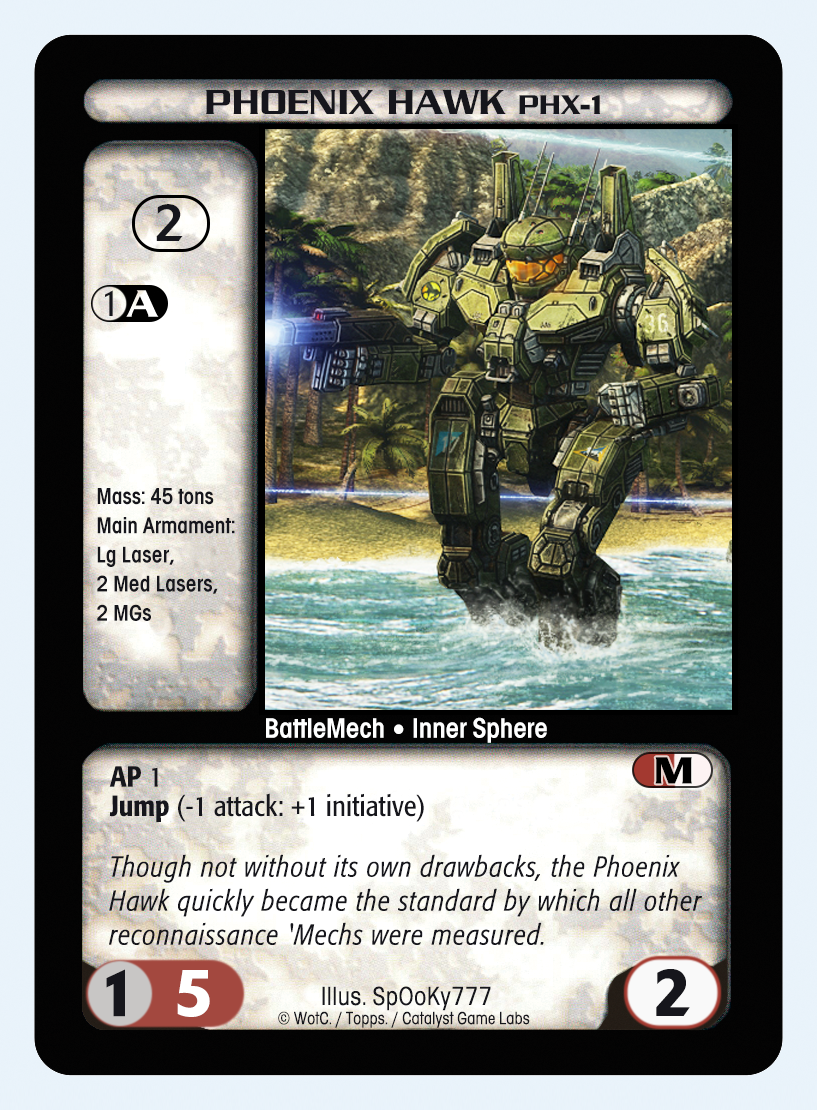 Battletech CCG - Phoenix Hawk PHX-1 by Odanan on DeviantArt