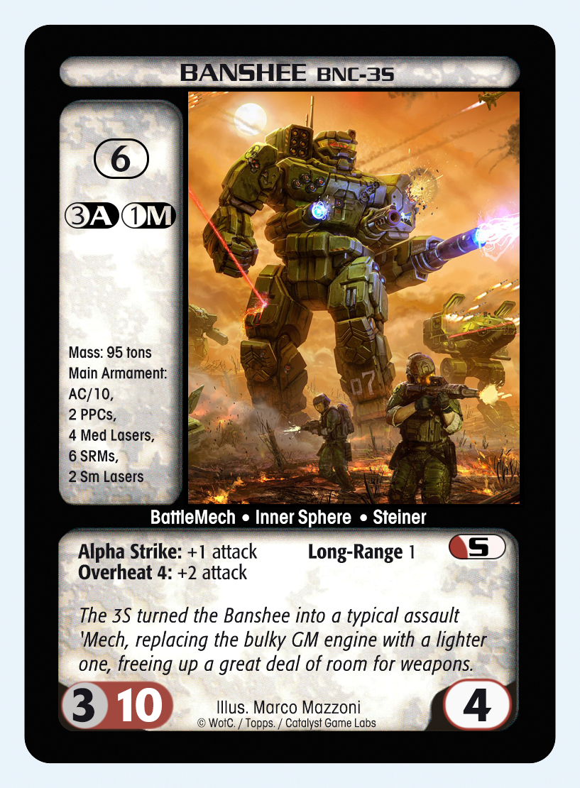 Battletech Banshee Battletech CCG - Banshee BNC-3S by Odanan on DeviantArt