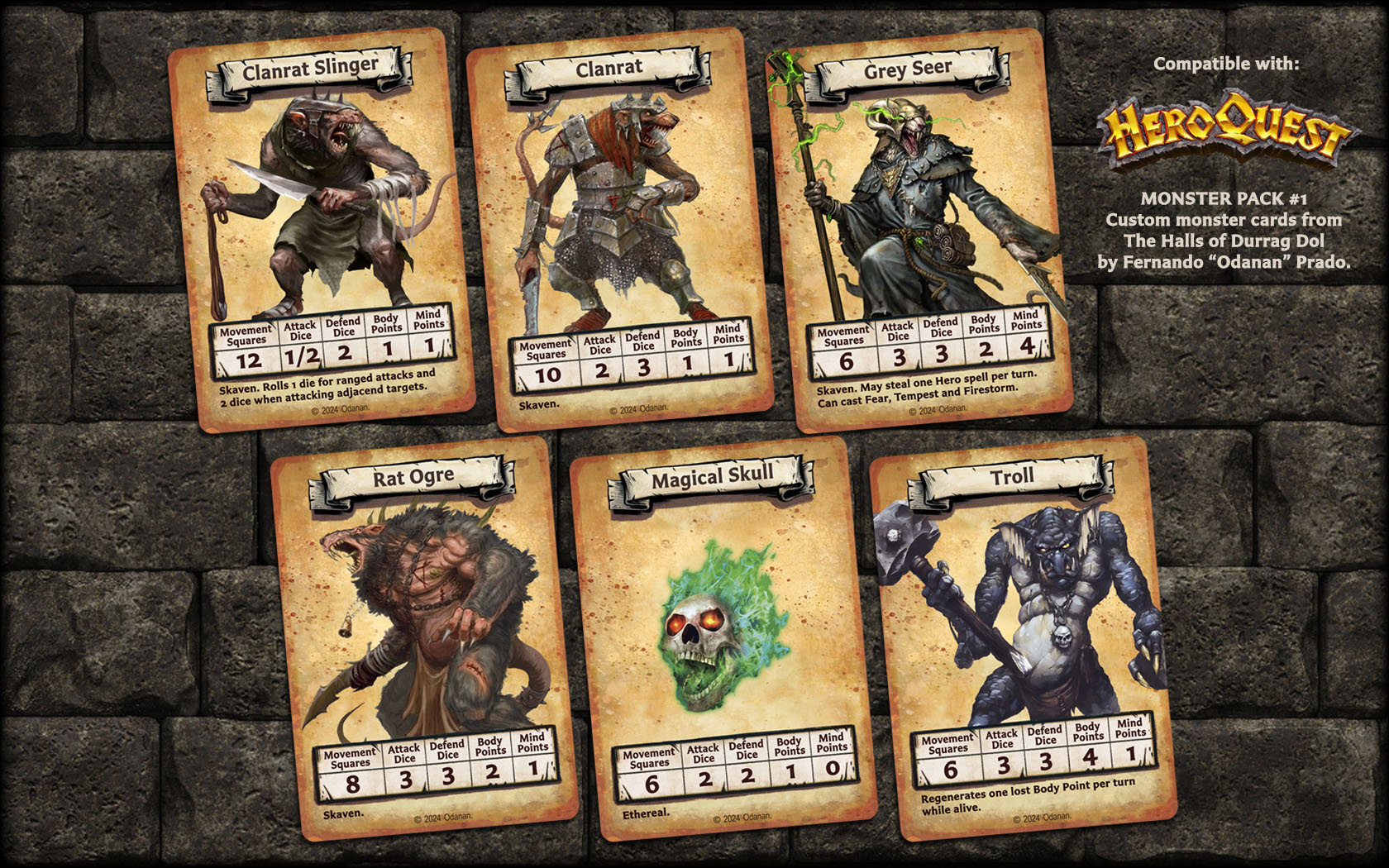 HeroQuest - Custom Monster Pack 1 by Odanan on DeviantArt