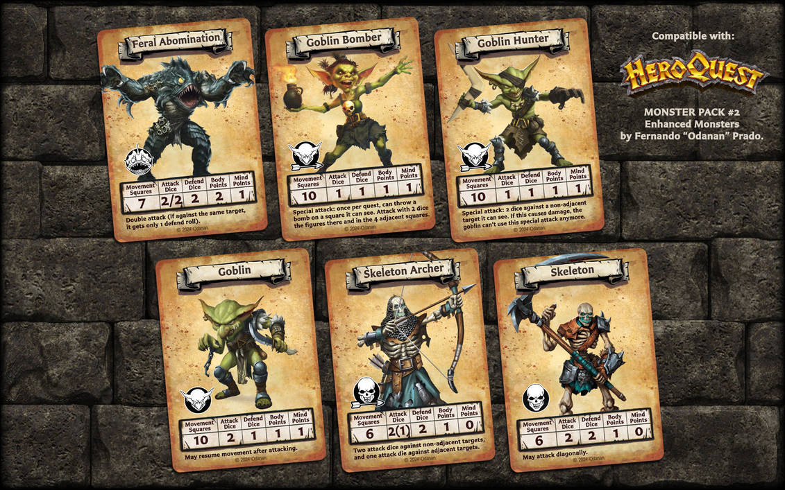 HeroQuest - Custom Monster Pack 2 by Odanan on DeviantArt