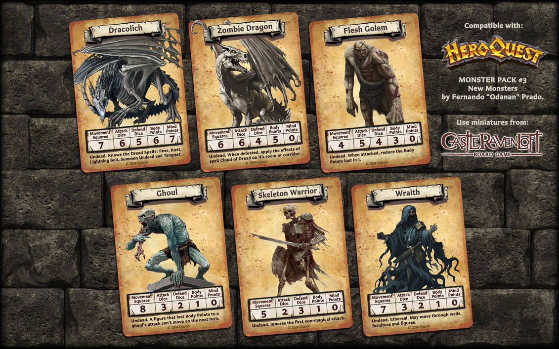 HeroQuest - Custom Monster Pack 3 by Odanan on DeviantArt