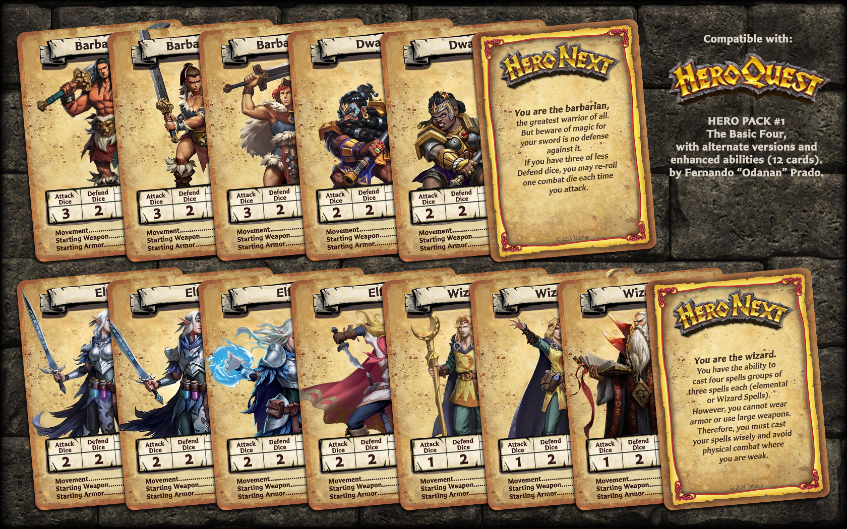 HeroQuest Hero Pack 1 The Basic Four By Odanan On DeviantArt heroquest-hero-pack-1-the-basic-four-by-odanan-on-deviantart