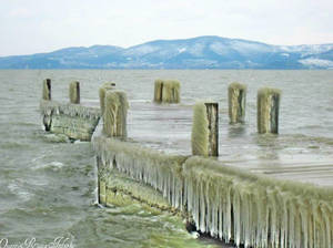 Frozen lake