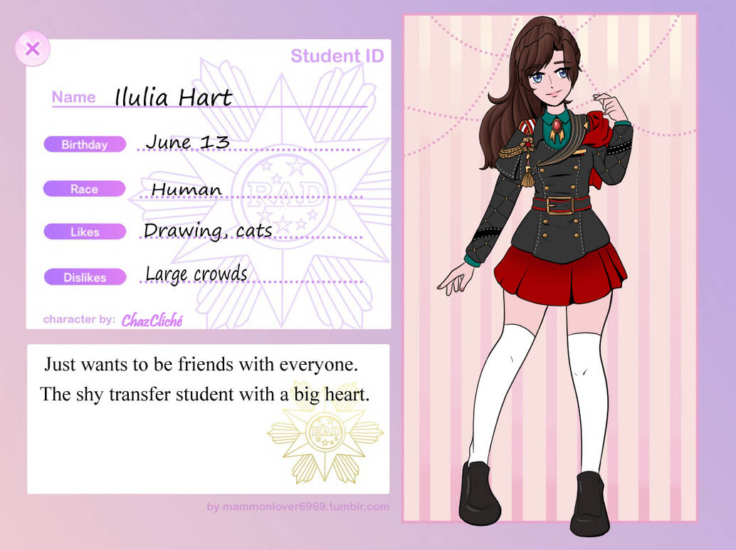 Obey Me! Student ID! My MC in Uniform by ChazCliche on DeviantArt