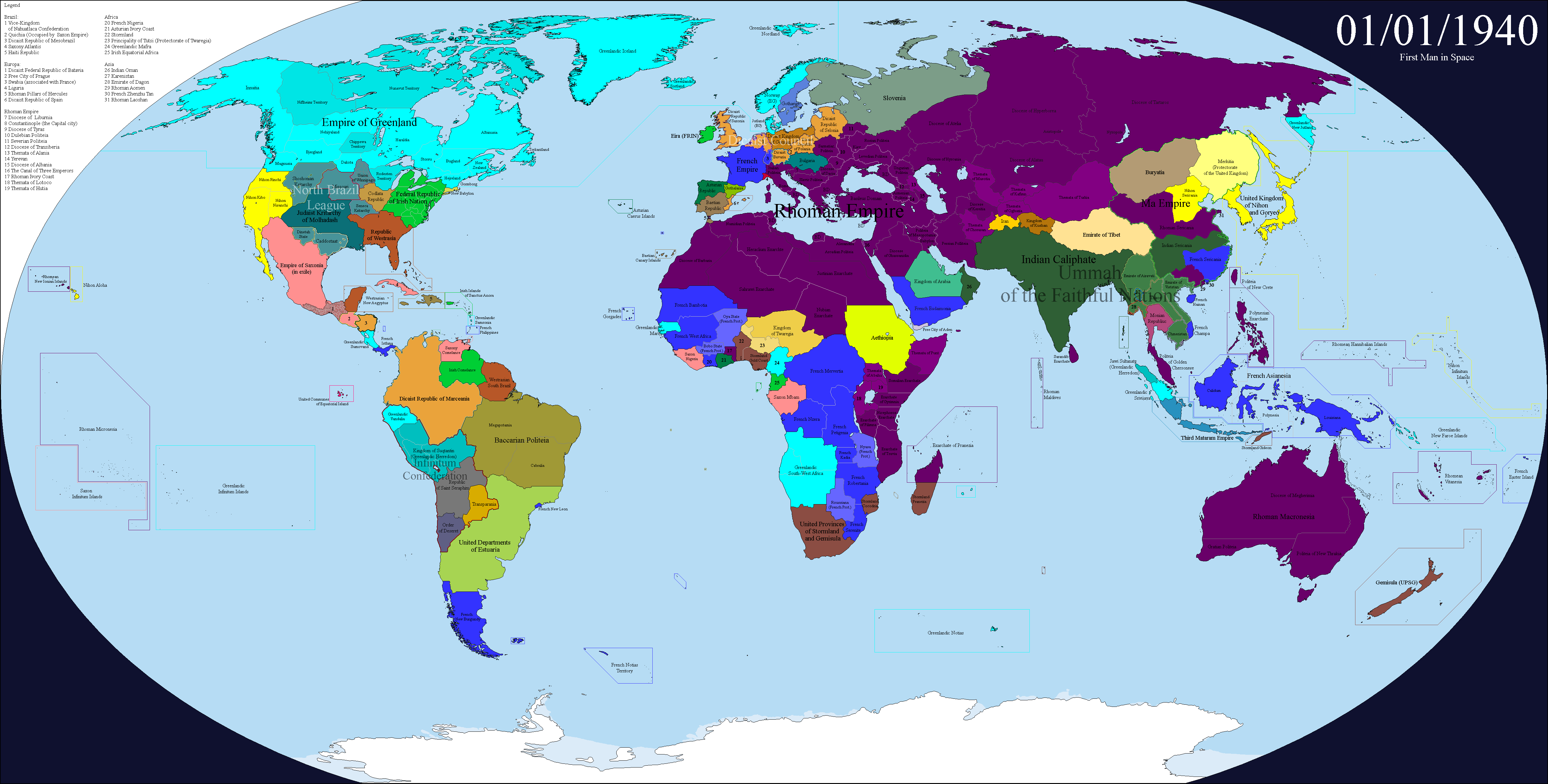 The Eternal City of Constantinople (world map)