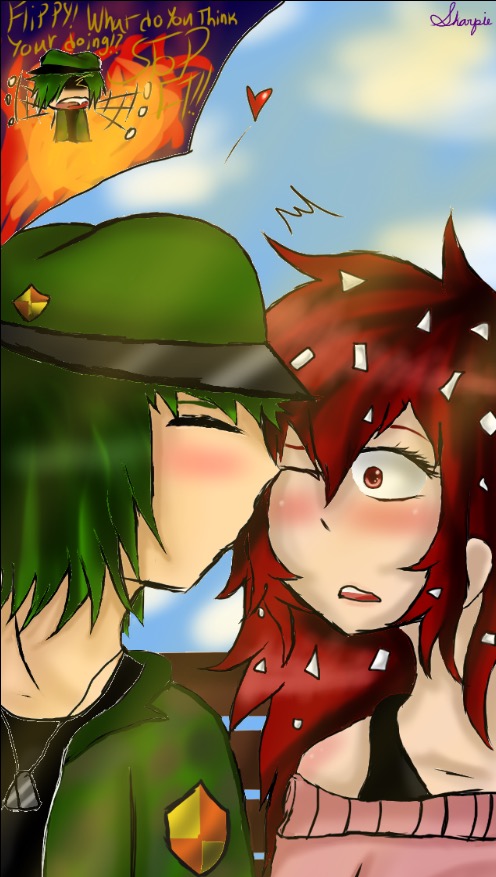 Flippy X Flaky (Human!HTF)