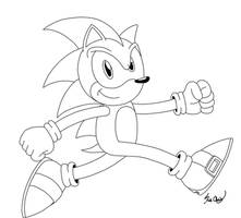 Sonic style 6 line art