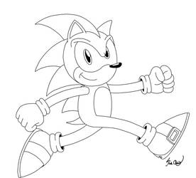 Sonic style 6 line art