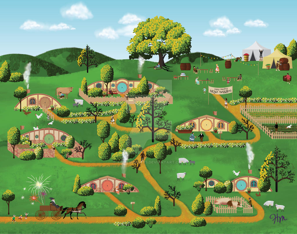 The Shire/Hobbiton as Americana Art