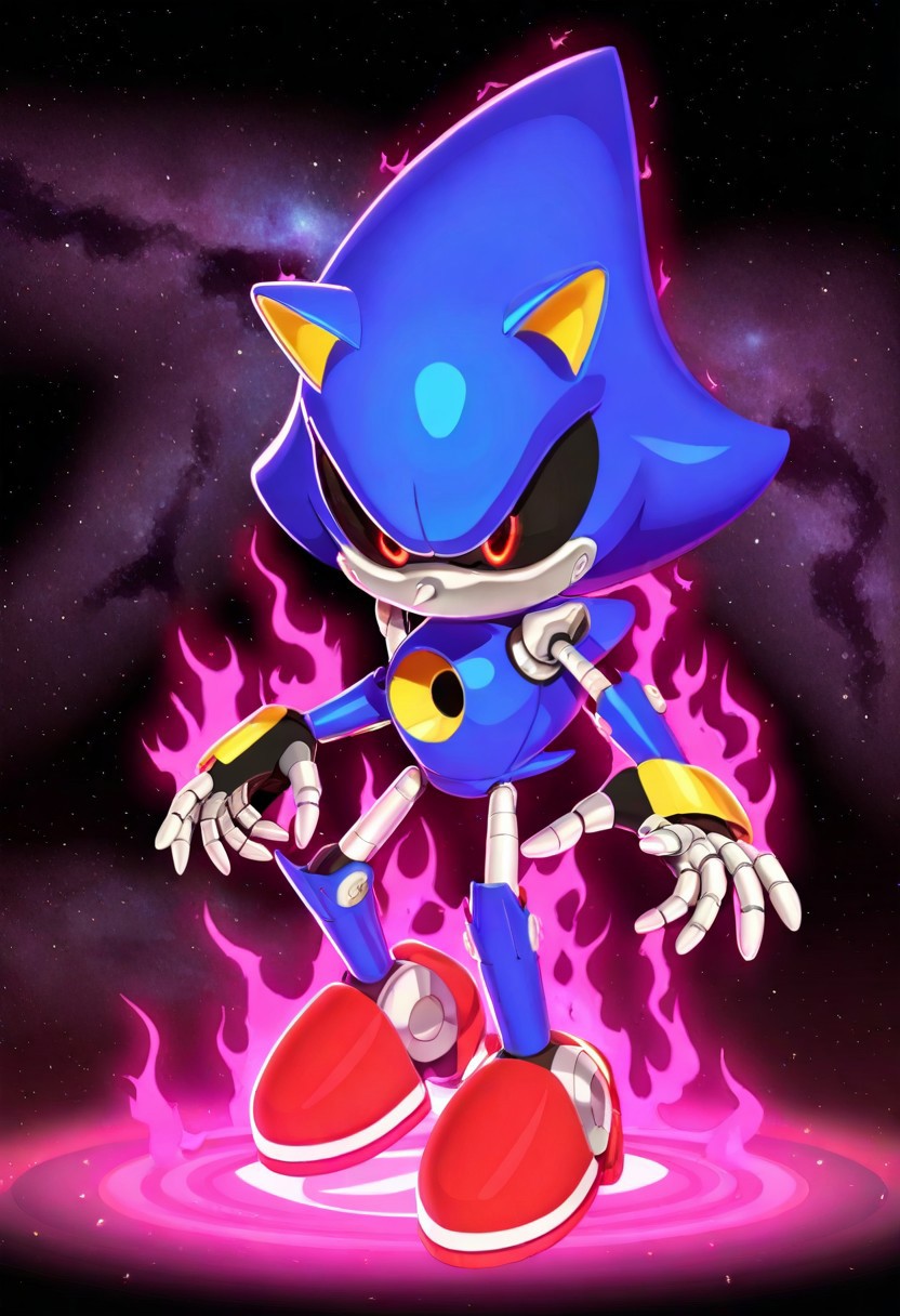 Metal Sonic in space