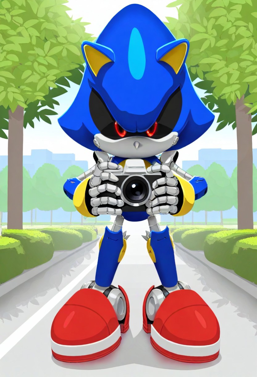 Metal Sonic taking pictures of you