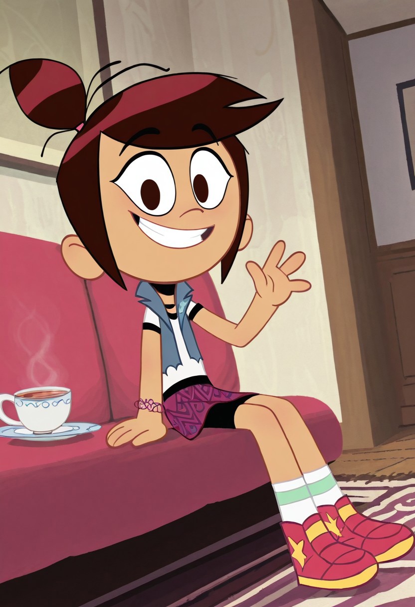 Molly Mcgee drinking tea