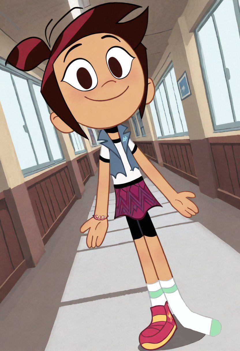 Molly Mcgee at school, but in wearing one shoe