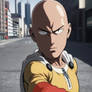 Saitama in the town