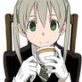 Maka Albarn drinking tea