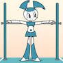 Jenny Wakeman does gymnastics
