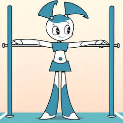 Jenny Wakeman does gymnastics