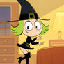 Zouk the little witch in a beautiful outfit