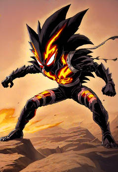 Sonic the hedgehog, but in Garou's monster form