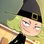 Zouk the little witch in the anime style
